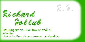 richard hollub business card